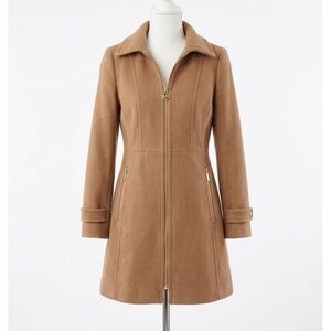 MICHAEL Michael Kors Camel Zip-Front Trench Coat